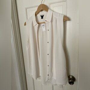 ANN TAYLOR No Sleeve Tulle Shirt NEW